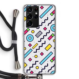CaseCompany 8-bit N°8: Samsung Galaxy S21 Ultra Transparant Hoesje met koord