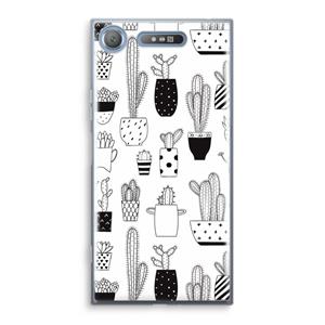 CaseCompany Cactusmotief: Sony Xperia XZ1 Transparant Hoesje