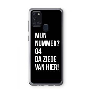 CaseCompany Da ziede van hier - Zwart: Samsung Galaxy A21s Transparant Hoesje