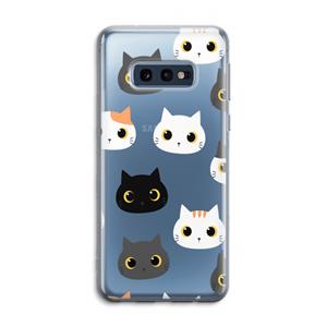CaseCompany Katten: Samsung Galaxy S10e Transparant Hoesje