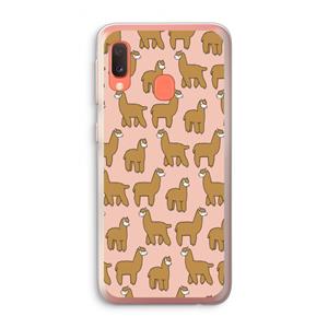 CaseCompany Alpacas: Samsung Galaxy A20e Transparant Hoesje