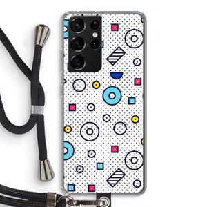 CaseCompany 8-bit N°9: Samsung Galaxy S21 Ultra Transparant Hoesje met koord