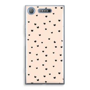 CaseCompany Kleine kattenkopjes: Sony Xperia XZ1 Transparant Hoesje