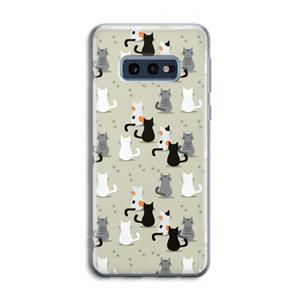 CaseCompany Katten: Samsung Galaxy S10e Transparant Hoesje