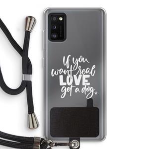CaseCompany Partner in crime: Samsung Galaxy A41 Transparant Hoesje met koord