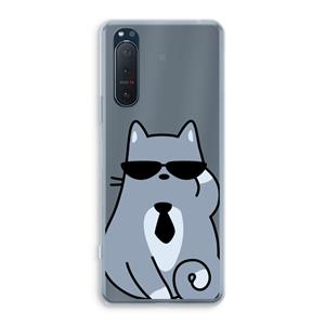 CaseCompany Cool cat: Sony Xperia 5 II Transparant Hoesje