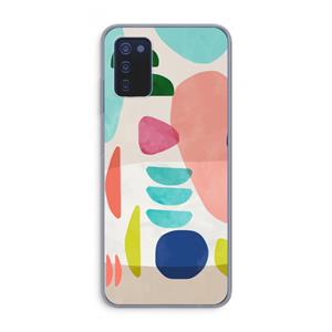 CaseCompany Bold Rounded Shapes: Samsung Galaxy A03s Transparant Hoesje