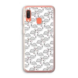 CaseCompany Zwanen: Samsung Galaxy A20e Transparant Hoesje