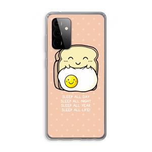 CaseCompany Sleep All Day: Samsung Galaxy A72 Transparant Hoesje