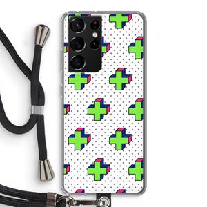 CaseCompany 8-bit N°10: Samsung Galaxy S21 Ultra Transparant Hoesje met koord