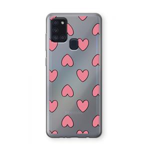 CaseCompany Ondersteboven verliefd: Samsung Galaxy A21s Transparant Hoesje