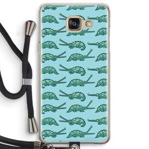 CaseCompany Kroko: Samsung Galaxy A5 (2016) Transparant Hoesje met koord