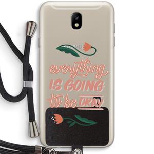 CaseCompany Optimistic flower girl: Samsung Galaxy J7 (2017) Transparant Hoesje met koord