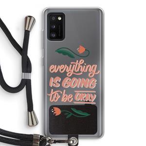CaseCompany Optimistic flower girl: Samsung Galaxy A41 Transparant Hoesje met koord