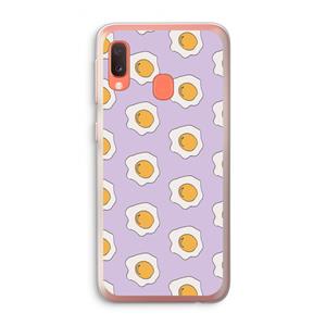 CaseCompany Bacon to my eggs #1: Samsung Galaxy A20e Transparant Hoesje