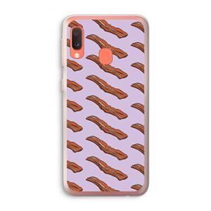 CaseCompany Bacon to my eggs #2: Samsung Galaxy A20e Transparant Hoesje