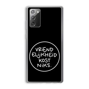 CaseCompany Vriendelijkheid: Samsung Galaxy Note 20 / Note 20 5G Transparant Hoesje