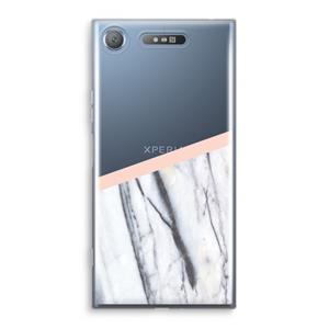 CaseCompany A touch of peach: Sony Xperia XZ1 Transparant Hoesje