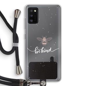 CaseCompany Be(e) kind: Samsung Galaxy A41 Transparant Hoesje met koord