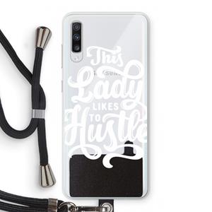 CaseCompany Hustle Lady: Samsung Galaxy A70 Transparant Hoesje met koord