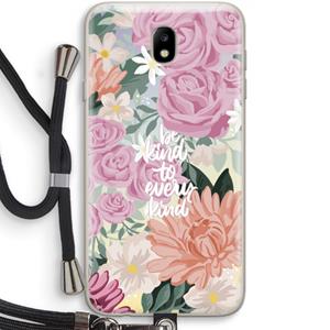 CaseCompany Kindness matters: Samsung Galaxy J7 (2017) Transparant Hoesje met koord