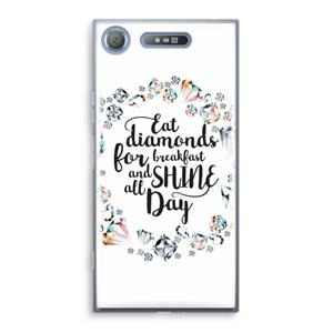 CaseCompany Diamonds: Sony Xperia XZ1 Transparant Hoesje