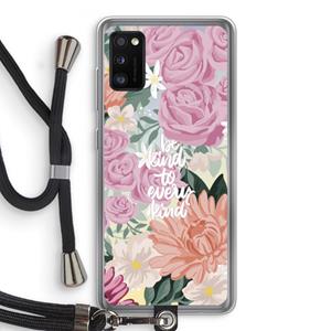 CaseCompany Kindness matters: Samsung Galaxy A41 Transparant Hoesje met koord