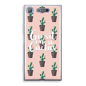 CaseCompany Cactus quote: Sony Xperia XZ1 Transparant Hoesje