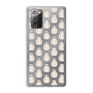 CaseCompany Uilen: Samsung Galaxy Note 20 / Note 20 5G Transparant Hoesje