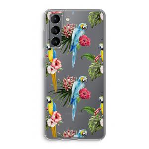 CaseCompany Kleurrijke papegaaien: Samsung Galaxy S21 Transparant Hoesje
