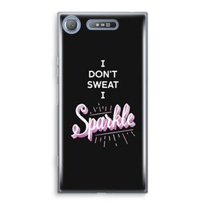 CaseCompany Sparkle quote: Sony Xperia XZ1 Transparant Hoesje