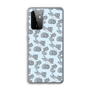 CaseCompany Poezen: Samsung Galaxy A72 Transparant Hoesje