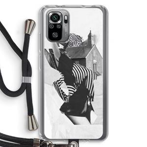 CaseCompany House: Xiaomi Redmi Note 10S Transparant Hoesje met koord