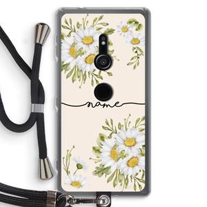 CaseCompany Daisies: Sony Xperia XZ2 Transparant Hoesje met koord