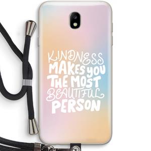 CaseCompany The prettiest: Samsung Galaxy J7 (2017) Transparant Hoesje met koord