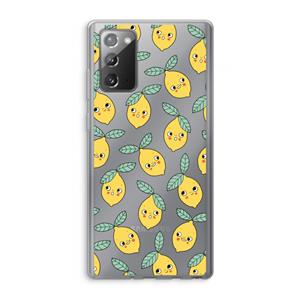 CaseCompany Citroenen: Samsung Galaxy Note 20 / Note 20 5G Transparant Hoesje