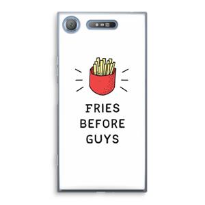 CaseCompany Fries before guys: Sony Xperia XZ1 Transparant Hoesje