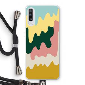 CaseCompany Baar B: Samsung Galaxy A70 Transparant Hoesje met koord