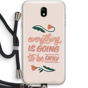 CaseCompany Optimistic flower girl: Samsung Galaxy J7 (2017) Transparant Hoesje met koord