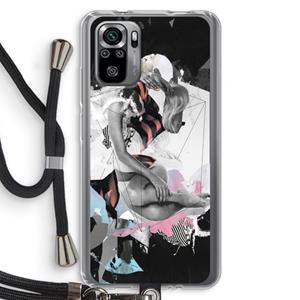 CaseCompany Camouflage de sommeil: Xiaomi Redmi Note 10S Transparant Hoesje met koord