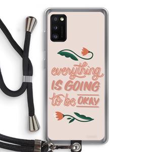 CaseCompany Optimistic flower girl: Samsung Galaxy A41 Transparant Hoesje met koord