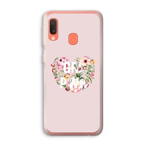 CaseCompany GRL PWR Flower: Samsung Galaxy A20e Transparant Hoesje