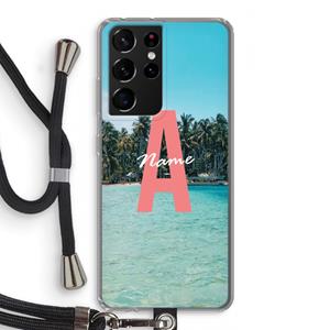 CaseCompany Pacific Dream: Samsung Galaxy S21 Ultra Transparant Hoesje met koord