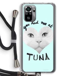 CaseCompany You had me at tuna: Xiaomi Redmi Note 10S Transparant Hoesje met koord