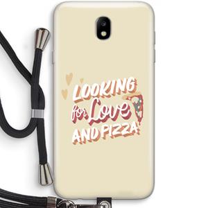 CaseCompany Pizza is the answer: Samsung Galaxy J7 (2017) Transparant Hoesje met koord