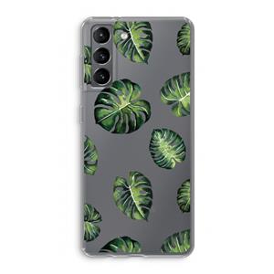 CaseCompany Tropische bladeren: Samsung Galaxy S21 Transparant Hoesje