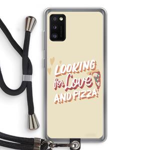 CaseCompany Pizza is the answer: Samsung Galaxy A41 Transparant Hoesje met koord