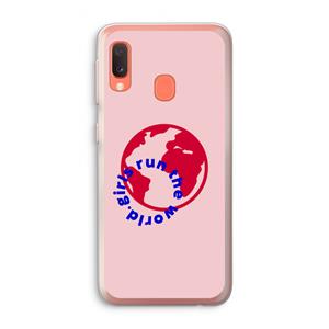 CaseCompany Run The World: Samsung Galaxy A20e Transparant Hoesje