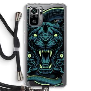 CaseCompany Cougar and Vipers: Xiaomi Redmi Note 10S Transparant Hoesje met koord