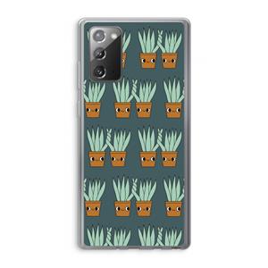 CaseCompany Sansevieria: Samsung Galaxy Note 20 / Note 20 5G Transparant Hoesje